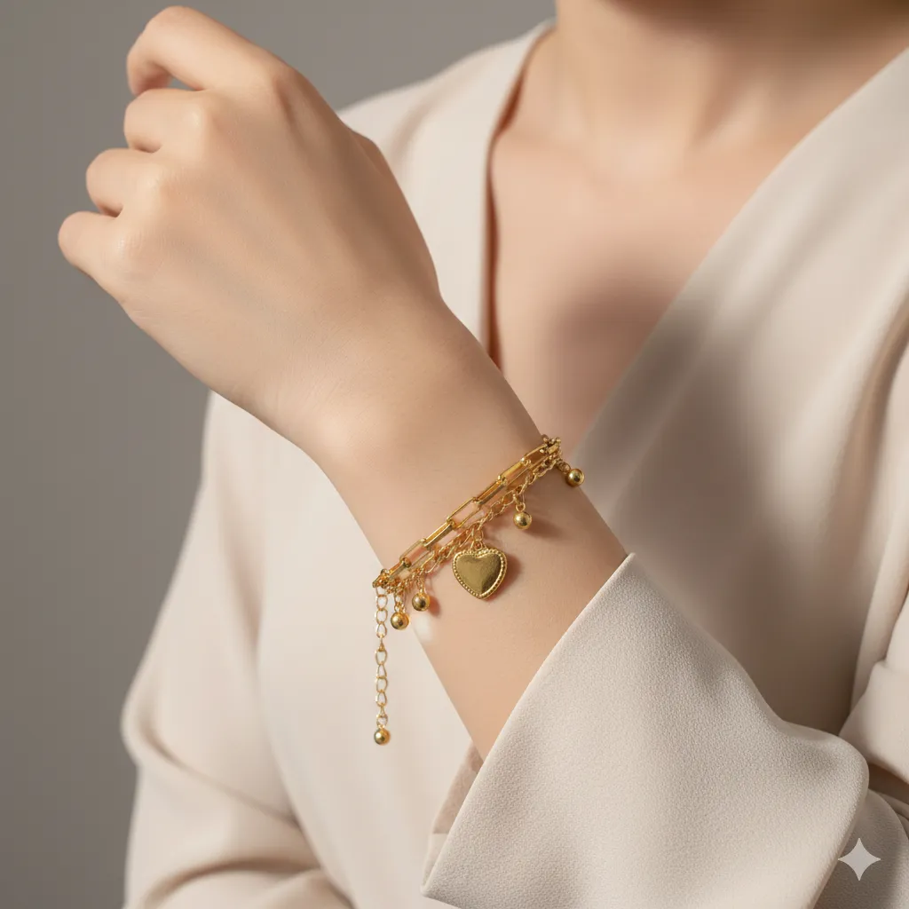 heart chain bracelet